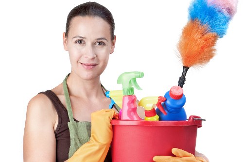 Professional cleaners in a Mayfair interior performing detailed cleaning
