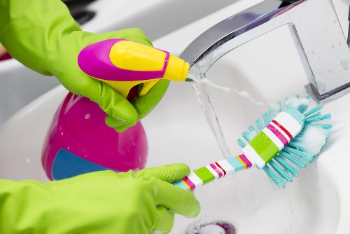 Professional cleaners applying safe working practices in Mayfair