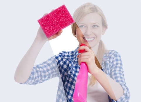 Cleaning dust and residue after renovation work in a Mayfair office